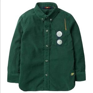 Mini Boden Harry Potter Hogwarts Green Corduroy Shirt
